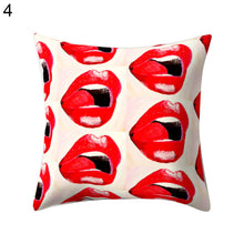 Cargar imagen en el visor de la galería, Funda de cojín cuadrada con estampado de labios sexis, funda de cojín, decoración del sofá del hogar del coche