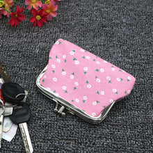 Cargar imagen en el visor de la galería, Bolso de mano de doble capa a la moda de 4 pulgadas, estuche para monedas, monedero con girasol, Mini billetera