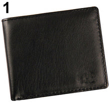 Load image into Gallery viewer, Men's Faux Leather Wallet Coin Card Money Holder Horizontal Bifold Slim Purse