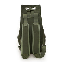 Load image into Gallery viewer, Men's Solid Color Drawstring Canvas Large Capacity Bucket Bag Casual Backpack