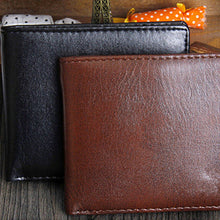 Load image into Gallery viewer, Men's Faux Leather Wallet Coin Card Money Holder Horizontal Bifold Slim Purse