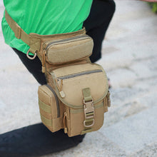 Cargar imagen en el visor de la galería, Paquete de bolsa de cinturón de cintura de utilidad con panel de bolsa de pierna caída de camuflaje militar para hombres