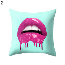 Cargar imagen en el visor de la galería, Funda de cojín cuadrada con estampado de labios sexis, funda de cojín, decoración del sofá del hogar del coche