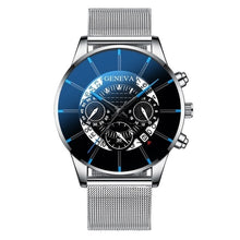 Load image into Gallery viewer, Men's Watch Reloj Hombre Relogio Masculino Stainless Steel Calendar Quartz Wristwatch Men Sports Watch Clock Geneva Clock hours