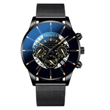 Load image into Gallery viewer, Men's Watch Reloj Hombre Relogio Masculino Stainless Steel Calendar Quartz Wristwatch Men Sports Watch Clock Geneva Clock hours