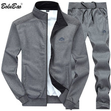 Load image into Gallery viewer, BOLUBAO Men Tracksuits Solid Color Sportswear 2019 Autumn Men's Jacket + Pants Tracksuit Male Sweatshirt Casual 2 Piece Set