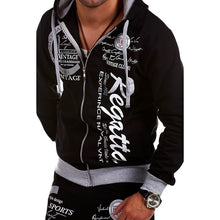 Cargar imagen en el visor de la galería, Zogaa, chándal informal para hombre, sudaderas con capucha de otoño para hombre + conjunto de 2 piezas para correr, chaqueta con estampado de letras, chándal, traje deportivo para hombre