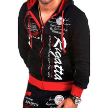 Cargar imagen en el visor de la galería, Zogaa, chándal informal para hombre, sudaderas con capucha de otoño para hombre + conjunto de 2 piezas para correr, chaqueta con estampado de letras, chándal, traje deportivo para hombre