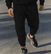 Cargar imagen en el visor de la galería, Chándal de moda para hombre de estilo verde neón, sudadera lisa de 2 piezas de manga larga con capucha y pantalones sueltos, traje deportivo informal para hombre, novedad de 2019, OMSJ