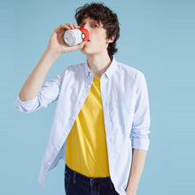 Cargar imagen en el visor de la galería, Metersbonwe, camisas informales inteligentes para hombre, primavera otoño 2019, camisas ajustadas de manga larga para hombre, tops básicos regulares de algodón para hombre