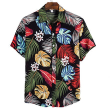 Load image into Gallery viewer, MONERFFI 2020 Quality Harajuku Beach Shirt Men Short Sleeve Hawaiian Shirt Casual Summer Floral Print Men Blouse Loose Surfing
