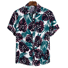 Load image into Gallery viewer, MONERFFI 2020 Quality Harajuku Beach Shirt Men Short Sleeve Hawaiian Shirt Casual Summer Floral Print Men Blouse Loose Surfing