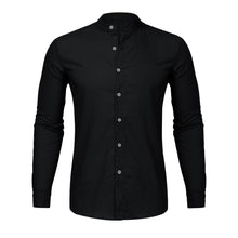 Cargar imagen en el visor de la galería, Dropshipping moda hombres Casual cuello redondo botón sólido playa manga larga blusa Casual vestido mujeres estilo coreano