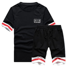 Load image into Gallery viewer, Tracksuit Men New 2019 Summer Two Piece Set Men Short Sleeve T Shirt Cropped Top+Shorts Suit Mens Sportwear Shorts Sets Outwear