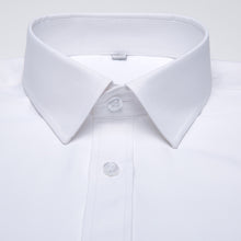Load image into Gallery viewer, Men's Long Sleeve Standard-fit Solid Basic Dress Shirt Patch Single Pocket High-quality Formal Social White Work Office Shirts