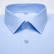 Load image into Gallery viewer, Men's Long Sleeve Standard-fit Solid Basic Dress Shirt Patch Single Pocket High-quality Formal Social White Work Office Shirts