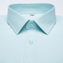 Load image into Gallery viewer, Men's Long Sleeve Standard-fit Solid Basic Dress Shirt Patch Single Pocket High-quality Formal Social White Work Office Shirts