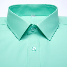 Load image into Gallery viewer, Men's Long Sleeve Standard-fit Solid Basic Dress Shirt Patch Single Pocket High-quality Formal Social White Work Office Shirts