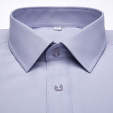 Load image into Gallery viewer, Men's Long Sleeve Standard-fit Solid Basic Dress Shirt Patch Single Pocket High-quality Formal Social White Work Office Shirts