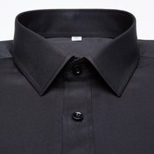 Load image into Gallery viewer, Men's Long Sleeve Standard-fit Solid Basic Dress Shirt Patch Single Pocket High-quality Formal Social White Work Office Shirts