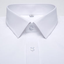 Load image into Gallery viewer, Men's Long Sleeve Standard-fit Solid Basic Dress Shirt Patch Single Pocket High-quality Formal Social White Work Office Shirts