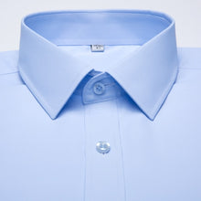 Load image into Gallery viewer, Men's Long Sleeve Standard-fit Solid Basic Dress Shirt Patch Single Pocket High-quality Formal Social White Work Office Shirts