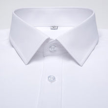 Load image into Gallery viewer, Men's Long Sleeve Standard-fit Solid Basic Dress Shirt Patch Single Pocket High-quality Formal Social White Work Office Shirts