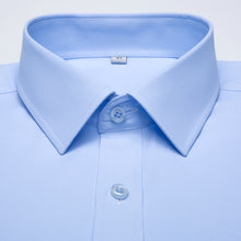 Load image into Gallery viewer, Men's Long Sleeve Standard-fit Solid Basic Dress Shirt Patch Single Pocket High-quality Formal Social White Work Office Shirts