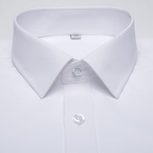 Load image into Gallery viewer, Men's Long Sleeve Standard-fit Solid Basic Dress Shirt Patch Single Pocket High-quality Formal Social White Work Office Shirts
