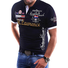 Cargar imagen en el visor de la galería, Zogaa-Polo para hombre, camisa ajustada de manga corta, Polos de moda con estampado de algodón, polos informales para hombre, ropa para hombre