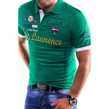 Cargar imagen en el visor de la galería, Zogaa-Polo para hombre, camisa ajustada de manga corta, Polos de moda con estampado de algodón, polos informales para hombre, ropa para hombre