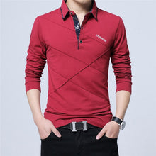 Load image into Gallery viewer, ARCSINX 5XL Polo Shirt Men Plus Size 3XL 4XL Autumn Winter Brand Men's Polo Shirt Long Sleeve Casual Male Shirt Mens polo Shirts