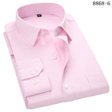 Load image into Gallery viewer, 4XL 5XL 6XL 7XL 8XL Large Size Men's Business Casual Long Sleeved Shirt White Blue Black Smart Male Social Dress Shirt Plus