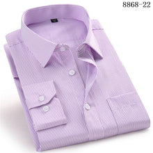 Load image into Gallery viewer, 4XL 5XL 6XL 7XL 8XL Large Size Men's Business Casual Long Sleeved Shirt White Blue Black Smart Male Social Dress Shirt Plus