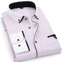 Cargar imagen en el visor de la galería, Estampado de moda informal para hombre, camisa de manga larga con costuras, diseño de bolsillo de moda, tela suave y cómoda, vestido ajustado estilo 8XL
