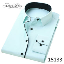 Cargar imagen en el visor de la galería, DAVYDAISY, gran oferta, camisa manga larga para hombre de alta calidad, sarga, informal liso, camisa Formal de negocios, camisas de vestir de marca para hombre DS085