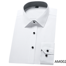 Cargar imagen en el visor de la galería, DAVYDAISY, gran oferta, camisa manga larga para hombre de alta calidad, sarga, informal liso, camisa Formal de negocios, camisas de vestir de marca para hombre DS085