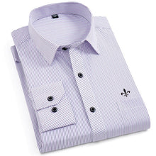Cargar imagen en el visor de la galería, Dudalina, novedad de 2020, camisas de manga larga para hombre, camisa informal a rayas de corte clásico, cómoda, suave, informal, con botones, camisetas informales para hombre