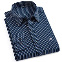 Cargar imagen en el visor de la galería, Dudalina, novedad de 2020, camisas de manga larga para hombre, camisa informal a rayas de corte clásico, cómoda, suave, informal, con botones, camisetas informales para hombre