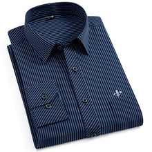 Cargar imagen en el visor de la galería, Dudalina, novedad de 2020, camisas de manga larga para hombre, camisa informal a rayas de corte clásico, cómoda, suave, informal, con botones, camisetas informales para hombre