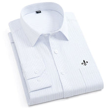 Cargar imagen en el visor de la galería, Dudalina, novedad de 2020, camisas de manga larga para hombre, camisa informal a rayas de corte clásico, cómoda, suave, informal, con botones, camisetas informales para hombre