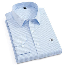 Cargar imagen en el visor de la galería, Dudalina, novedad de 2020, camisas de manga larga para hombre, camisa informal a rayas de corte clásico, cómoda, suave, informal, con botones, camisetas informales para hombre