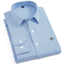 Cargar imagen en el visor de la galería, Dudalina, novedad de 2020, camisas de manga larga para hombre, camisa informal a rayas de corte clásico, cómoda, suave, informal, con botones, camisetas informales para hombre