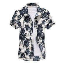 Cargar imagen en el visor de la galería, Camisa rosa hawaiana de manga corta para playa para hombre, moda de verano 2019, estampado de palmera Tropical, camisas Aloha para hombre, camisa de fiesta y vacaciones