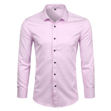 Load image into Gallery viewer, Purple Men's Bamboo Fiber Dress Shirt 2018 Brand New Slim Fit Long Sleeve Chemise Homme Non Iron Easy Care Formal Shirt For Men