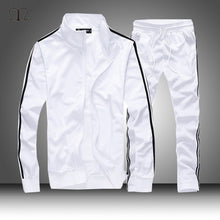 Load image into Gallery viewer, Brand Men Sportswear Sets Running Sports Fitness Tracksuit Male Two Pieces Sweatshirt+Sweatpant Gym Clothing Trainingspak Mannen