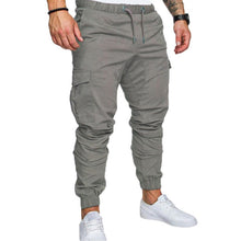 Cargar imagen en el visor de la galería, Pantalones de otoño para hombre, pantalones para correr estilo Harem de Hip Hop, nuevos pantalones para hombre 2019, pantalones Cargo lisos con múltiples bolsillos, pantalones de chándal ajustados