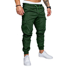 Cargar imagen en el visor de la galería, Pantalones de otoño para hombre, pantalones para correr estilo Harem de Hip Hop, nuevos pantalones para hombre 2019, pantalones Cargo lisos con múltiples bolsillos, pantalones de chándal ajustados