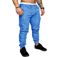 Cargar imagen en el visor de la galería, Pantalones de otoño para hombre, pantalones para correr estilo Harem de Hip Hop, nuevos pantalones para hombre 2019, pantalones Cargo lisos con múltiples bolsillos, pantalones de chándal ajustados