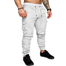 Cargar imagen en el visor de la galería, Pantalones de otoño para hombre, pantalones para correr estilo Harem de Hip Hop, nuevos pantalones para hombre 2019, pantalones Cargo lisos con múltiples bolsillos, pantalones de chándal ajustados